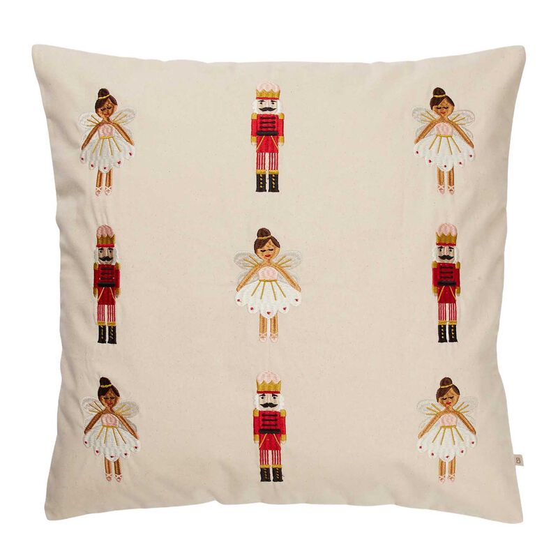 Broste Fairy Tale Cushion 50x50cm - Red/Off White image number 0